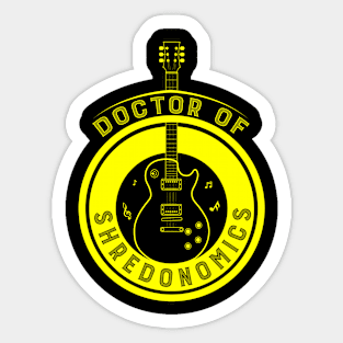 Doctor of Shredonomics: Guitar God's Honorary Doctorate Sticker